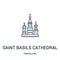 saint basils cathedral icon vector from travelling collection. Thin line saint basils cathedral outline icon vector illustration.