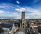 Saint Bavo Cathedral and Sint-Baafsplein, view from Belfry. Ghen