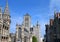 Saint Bavo`s Cathedral with another Stunning Vintage Buildings in Ghent