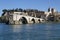 Saint-Benezet bridge and Avignon city