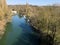 Saint-BenoÃ®t river clain view from viaduct Poitou Charentes France