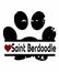 Saint Berdoodle dog pawprint