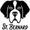 Saint Bernard head with name