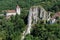 Saint-Cirq Lapopie rock and church