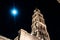 Saint Dominus cathedral in Split,Croatia. Peristil palace area in Diocletian`s palace at night.