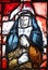 Saint Edith Stein, stained glass window in St. John church in Piflas, Germany