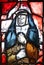 Saint Edith Stein, stained glass window in St. John church in Piflas, Germany