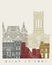 Saint Etienne skyline poster