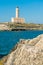 Saint Eufemia Lighthouse in Vieste, Foggia Province, Puglia Apulia, Italy.