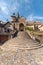 Saint-Fleuret d\\\'Estaing church in the town of Estaing, historical monument