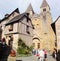 Saint Foy Abbey Conques Tourists - Conques - France