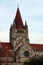 Saint Francis of Assisi Church clock and towers Vienna