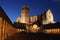 Saint Francis church after sunset