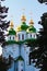 Saint George Cathedral is the main church of the ancient Vydubychi Monastery in Kyiv, Ukraine