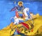 Saint George Dragon Fresco Saint Georg Church Madaba Jordan