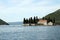 Saint George monastery in summer Perast Bay of Kotor