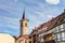 Saint Giles church and half-timbered houses in Erfurt