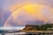 Saint-Gilles, Reunion Island - Rainbow at sunset at Boucan-Canot