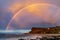 Saint-Gilles, Reunion Island - Rainbow at sunset at Boucan-Canot