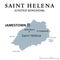 Saint Helena, gray political map, tropical island in the South Atlantic