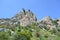 Saint Hilarion Castle on a mountain, Kyrenia Girne district