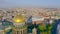 Saint Isaac`s Cathedral aerial view overlooking the historic part of the city