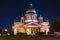 Saint Isaac`s Cathedral at night, Saint Petersburg, Russia