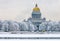 Saint Isaac`s Cathedral in winter, Saint Petersburg, Russia