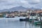 Saint Jean de Luz, France; 03-18-2019 here colorful popular architecture meets the boats