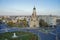 Saint John the Baptist Orthodox Cathedral in Ploiesti City , aerial view