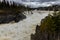 Saint John River with the Grant Falls in Canada