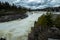 Saint John River with the Grant Falls in Canada