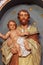 Saint Joseph with the child Jesus, the altar of Saint Joseph in the church of Saint Francis Xavier in Svarca, Karlovac,