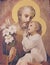 Saint Joseph & Child Jesus, Vintage Illustratian