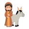 Saint joseph with mule manger character
