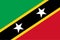 Saint Kitts and Nevis flag . Caribbean state flag.