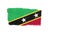 Saint Kitts and Nevis flag painted with a brush stroke