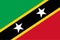 Saint Kitts and Nevis flag vector. Caribbean state flag.