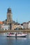 Saint Lebuinus Church with ferry in Deventer