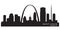 Saint Louis Missouri city skyline vector silhouette