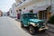 Saint-Louis, Senegal - October 17, 2013: Classic Toyota Land Cruiser 40 series offroad vehicle in street