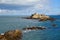 Saint-Malo. The Bastion Fort La Reine at high tide