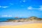 Saint Malo bay, Grand and Petit Be Fort during Low Tide. Brittany, France.