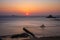 Saint-Malo natural swimming pool at sunset, brittany, France