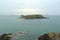 Saint Malo sea and rock islands.