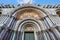 Saint Mark basilica facade and portal details with golden, color