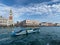 Saint Mark\'s campanile and dodge\'s palace in Venice - Italy
