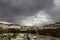 Saint Martin Harbour in Il de RÃ©, Western France, after a storm