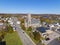 Saint Mary of the Assumption Church aerial view, Milford, MA, USA