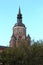 Saint Mary Church tower, seen from Frankenwall, Stralsund, Germany
